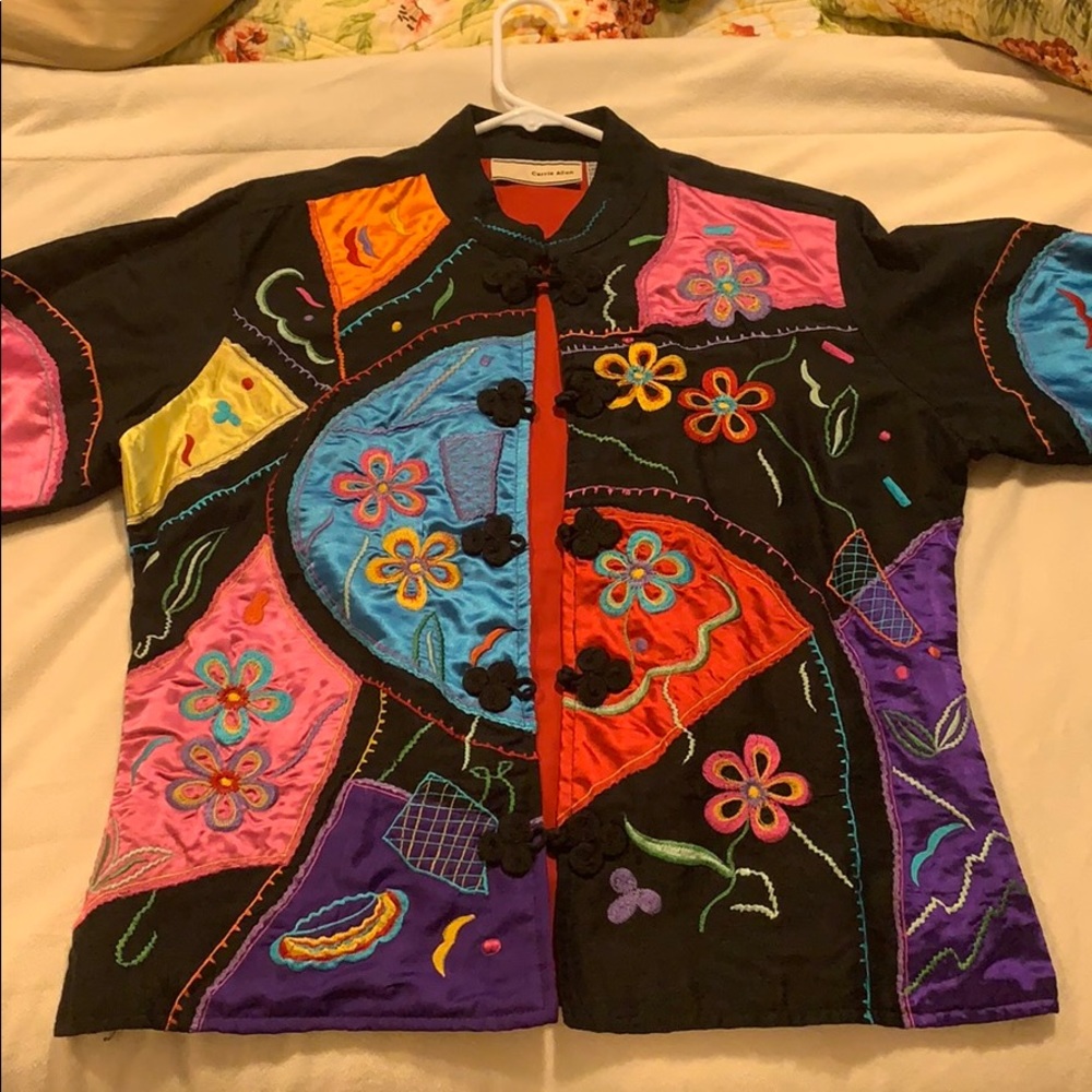 Carrie Allen floral embroidered jacket